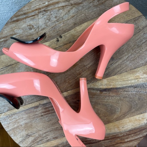 SOLD l Vivienne Westwood Anglomania Novelty Jelly Heart Peep Toe Pinup Heels - Picture 9 of 15